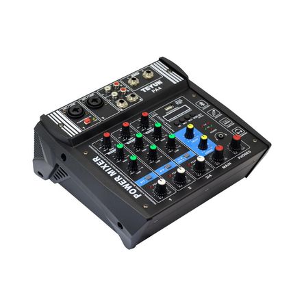 Consola Amplificada 4 Canales 2x100W USB/MP3/BT PA4 Consola Amplificada 4 Canales 2x100W USB/MP3/BT PA4