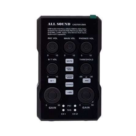 Interfaz de Audio Digital OTG 2 Canales CASTER-2MX ALL SOUND CASTER-2MX