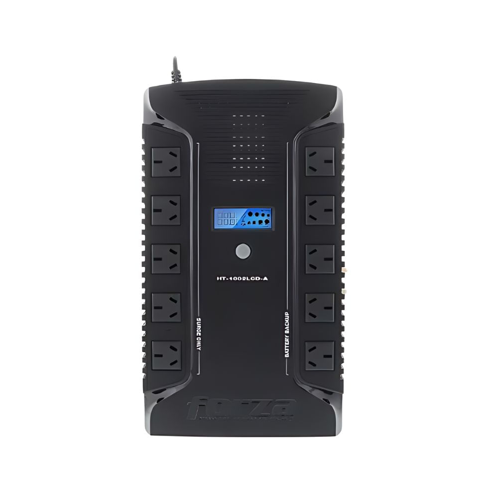 Estabilizador De Tensión Forza 10 Tomas Ht-1002lcd 600w Color Negro Estabilizador De Tensión Forza 10 Tomas Ht-1002lcd 600w Color Negro
