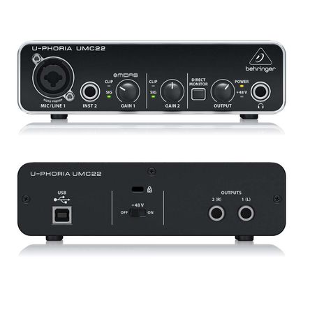 Interfaz de Audio USB UMC22 BEHRINGER Interfaz de Audio USB UMC22 BEHRINGER
