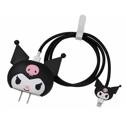 Funda Protectora Negro Kuromi Animados 3D para iPhone 18w 20w Funda Protectora Negro Kuromi Animados 3D para iPhone 18w 20w