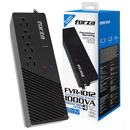 Estabilizador FORZA FVR-1012 1000VA 500W 4 TOMAS 220V Regulador