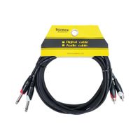 Cable 2 Plug RCA a 2 Plug Mono 3.6mm 3 Metros BJJ208/3M SOUNDKING