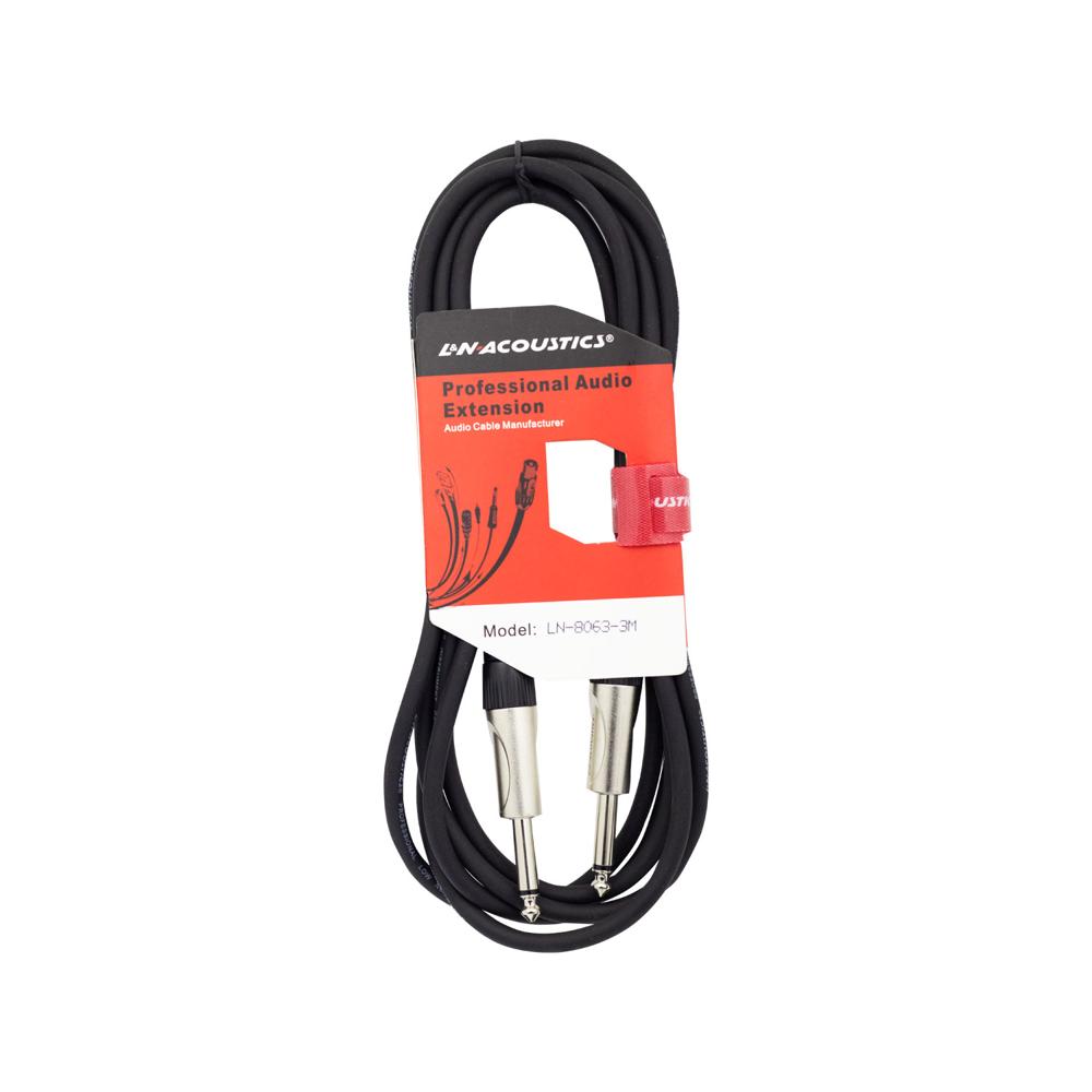 Cable 1 Plug Mono 6.3mm a 1 Plug Mono 6.3mm 3 Metros LN-8063-3M L&N-ACOUSTICS Cable 1 Plug Mono 6.3mm a 1 Plug Mono 6.3mm 3 Metros LN-8063-3M L&N-ACOUSTICS
