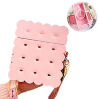 Tomatodo Portátil Kawaii Modelo Galleta Capacidad de 380 ml Rosado  956RS08