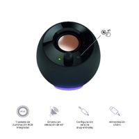 Parlante Creative Pebble SE 4.4w/8.8w  2.0 Usb-C/3.5mm