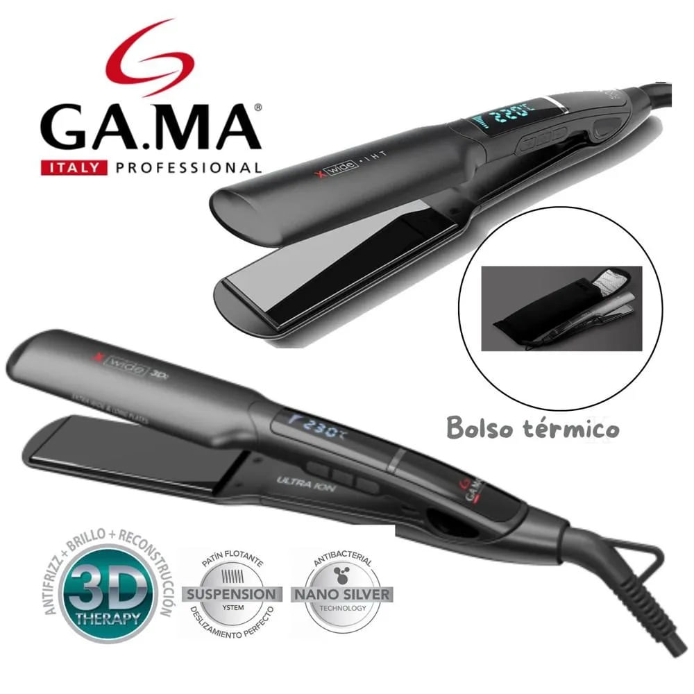 Plancha de Cabello Gama Xwide Dig 3D Titanium 220v