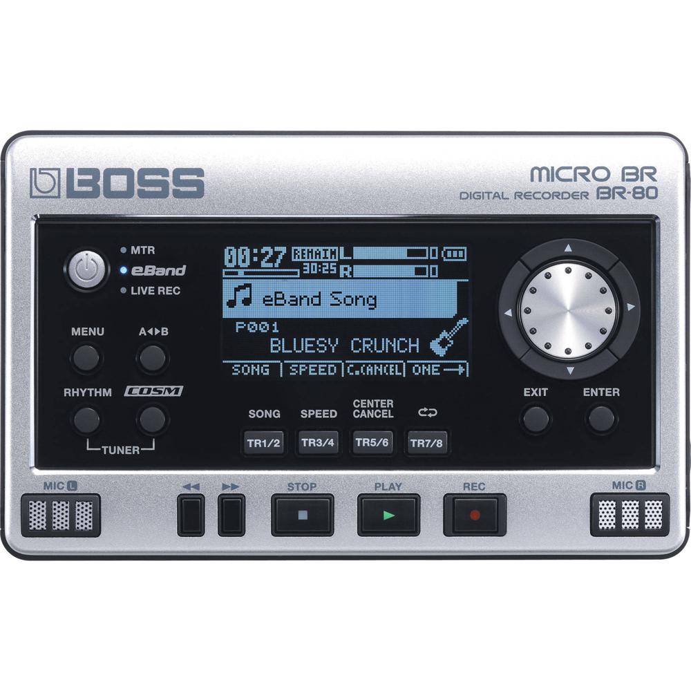 Grabadora Digital BOSS MICRO BR BR-80: Ultra Compacta, 3 Modos de Operación, Graba en Tarjetas SD/SD