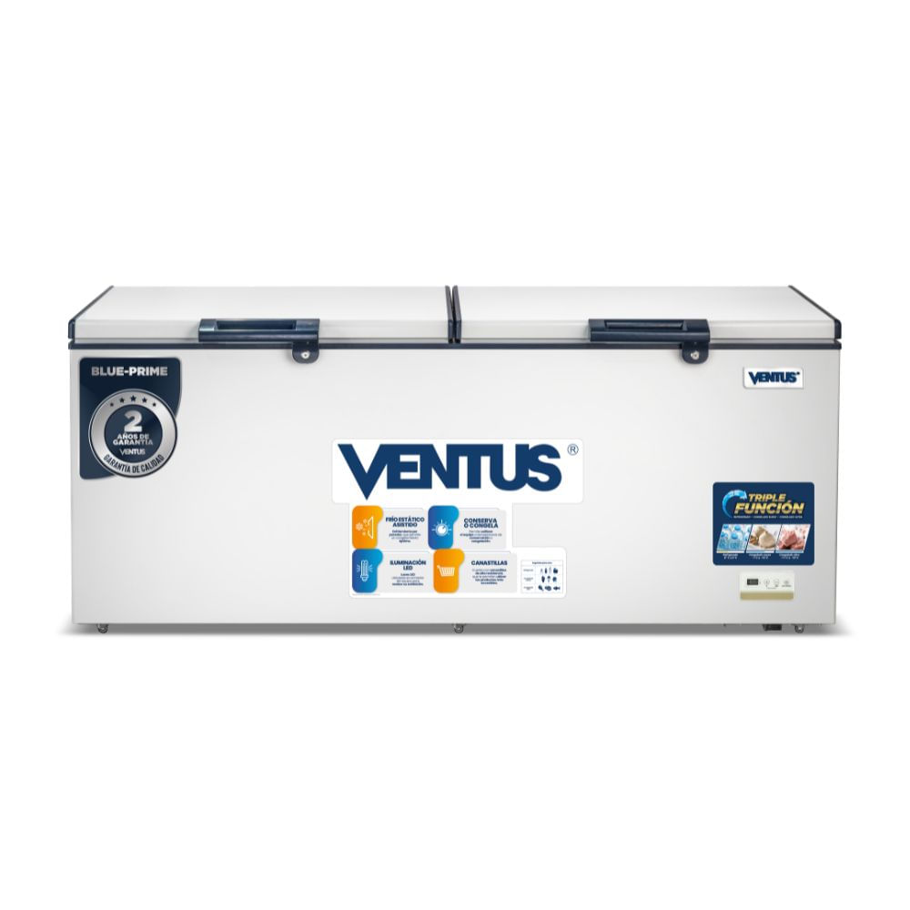 Congeladora Horizontal Ventus Tapa Dura 750L Prime Blanco