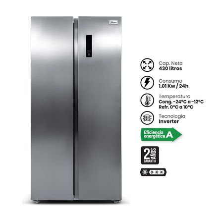 Refrigeradora Libero LSBS-467NFI Side By Side No Frost 430L