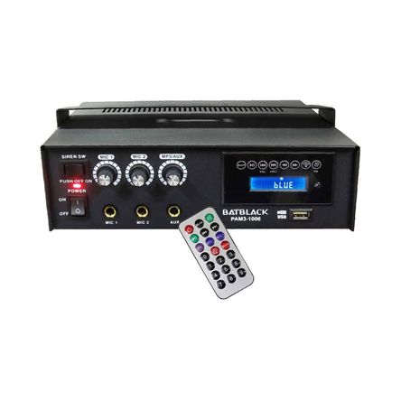 Amplificador de Audio 80W Bluetooth USB y Radio FM PAM3-1006 BATBLACK PAM3-1006
