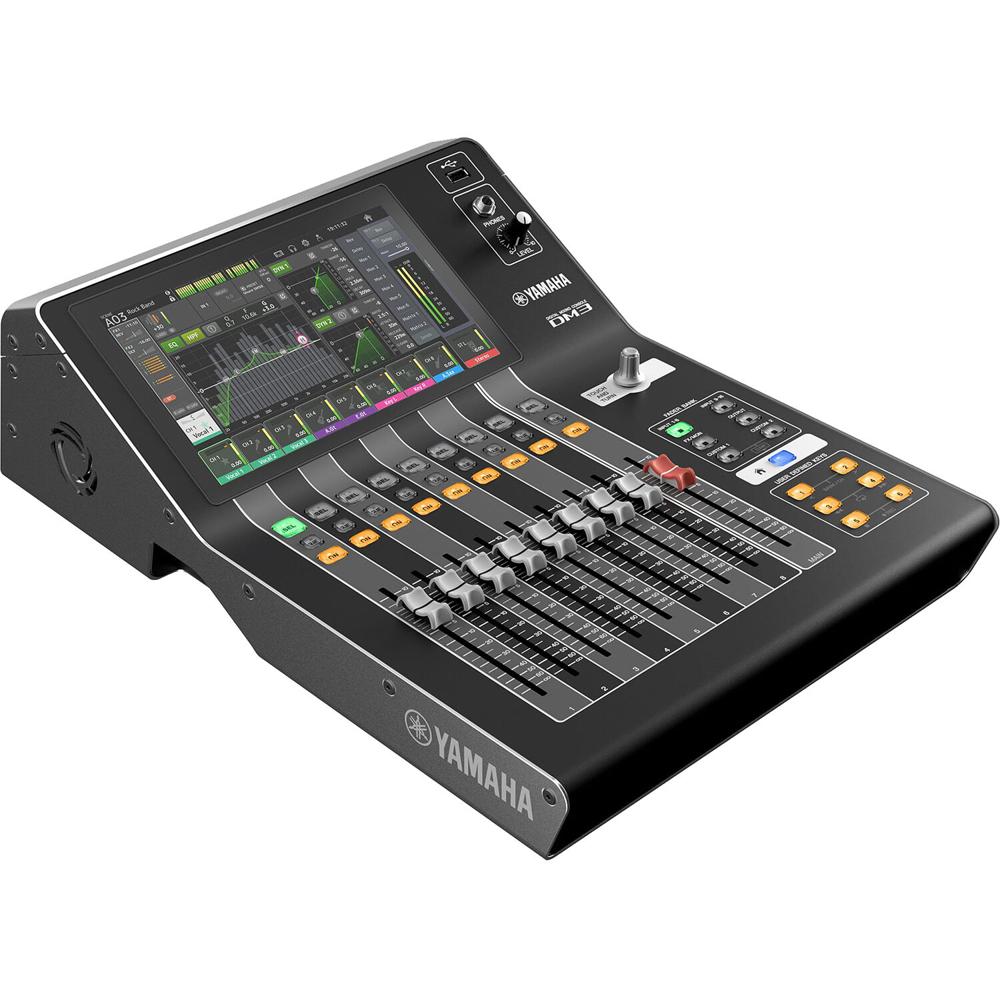 Consola de Mezcla Digital Yamaha DM3: Pantalla Táctil de 9"", 16 Entradas Mono, 1 Estéreo, 8 Faders M