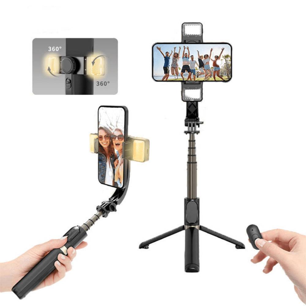 Gimbal 3 en 1 Trípode, selfie stick, Estabilizador 1 eje