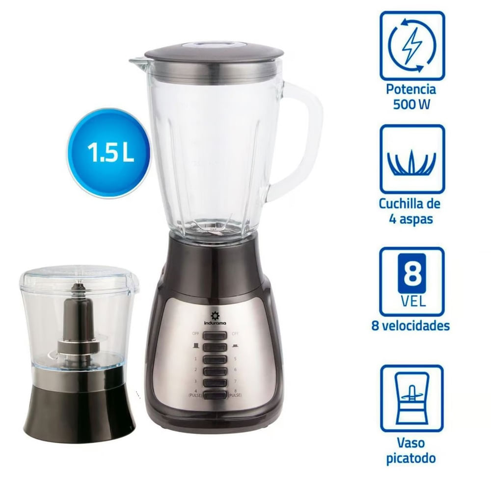 Licuadora Li-Inx 3 Velocidades 1.5 L Acero Inoxidable