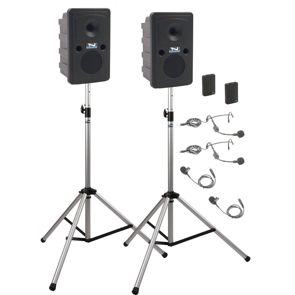 Sistema de Sonido Portátil Anchor Audio GG-DP2-BB Go Getter Deluxe con 2 Transmisores Bodypack Inalá