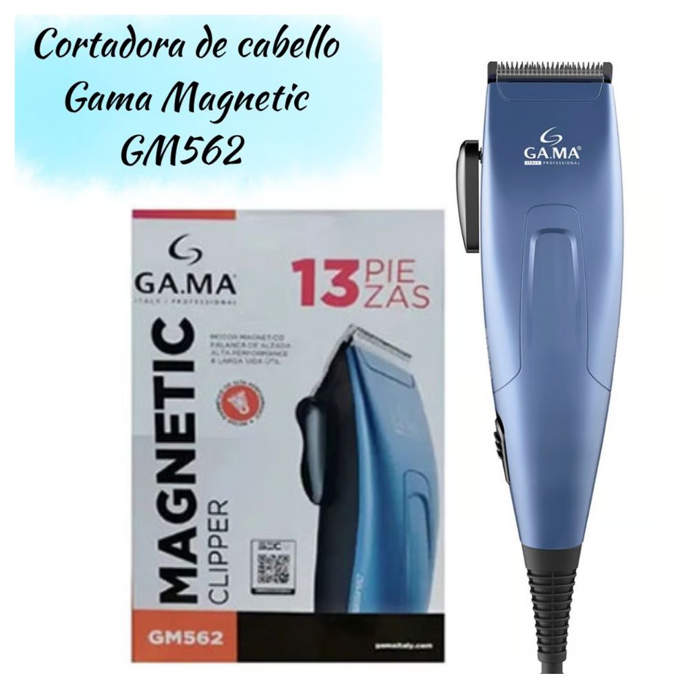 Maquina de Cortar Cabello Gama Magnetic GM562 13 Piezas