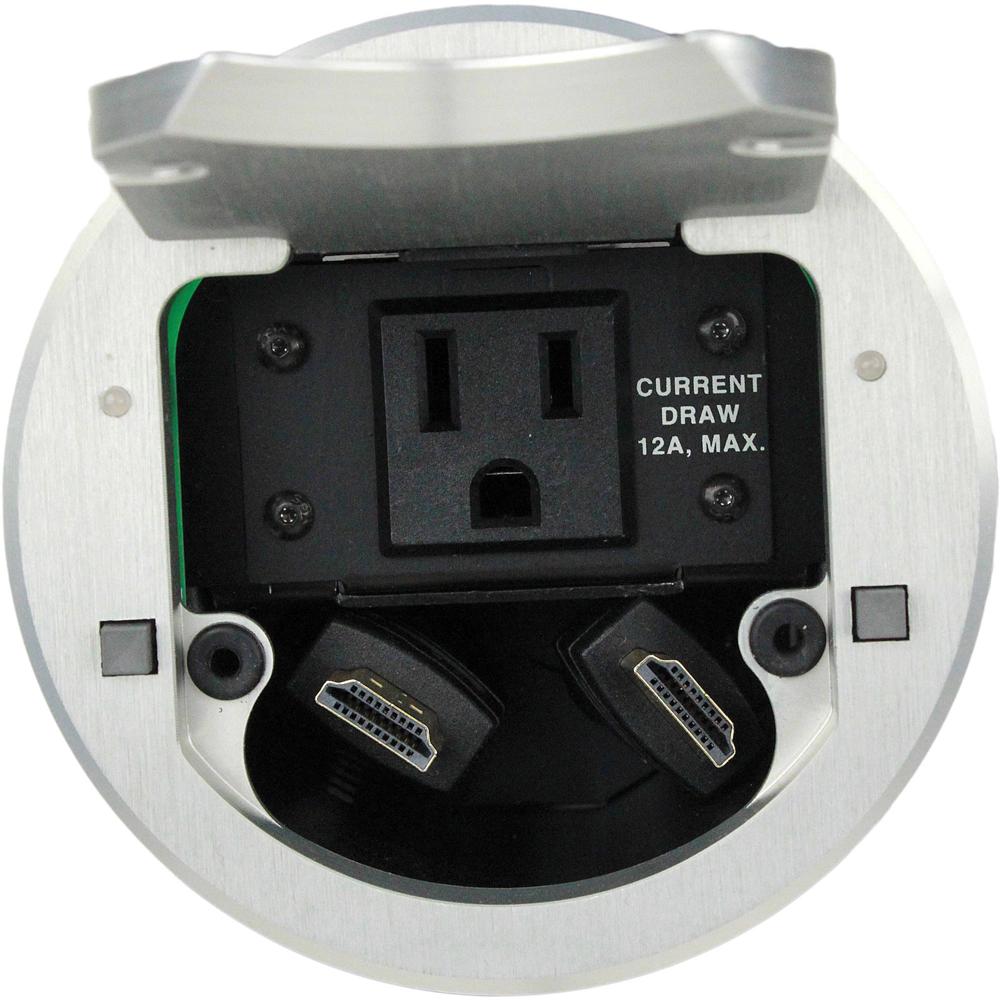 Caja de Mesa IPS de Dos Espacios FSR T3-IPS-2B con Dos Soportes para Cable, Dos Botones y Dos LEDs (