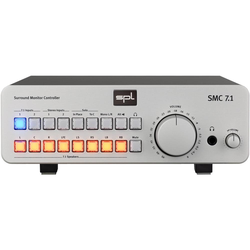 Controlador de Monitores Surround SPL SMC 7.1 (Plata) - Entradas y Salidas Balanceadas, Amplificador