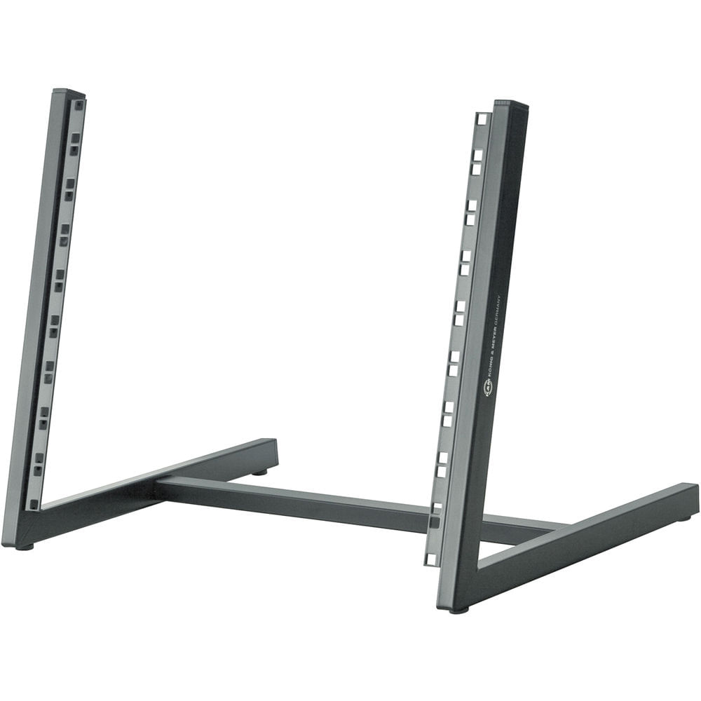 K&M 40900 Soporte de Escritorio para Rack - Soporta Equipos de Rack de 19"", 8U, Perfil en U con Riel