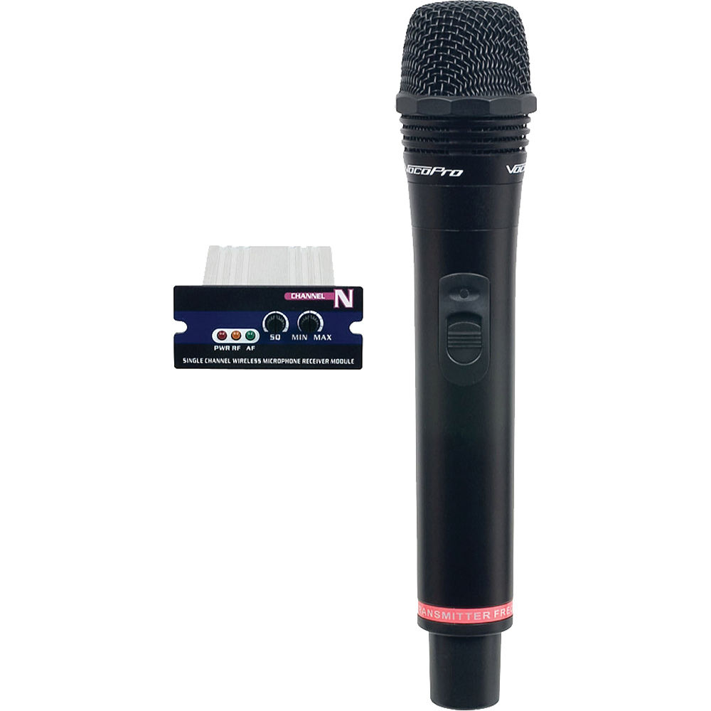 Módulo UHF Individual/Micrófono Inalámbrico Recargable VocoPro (Frecuencia O)