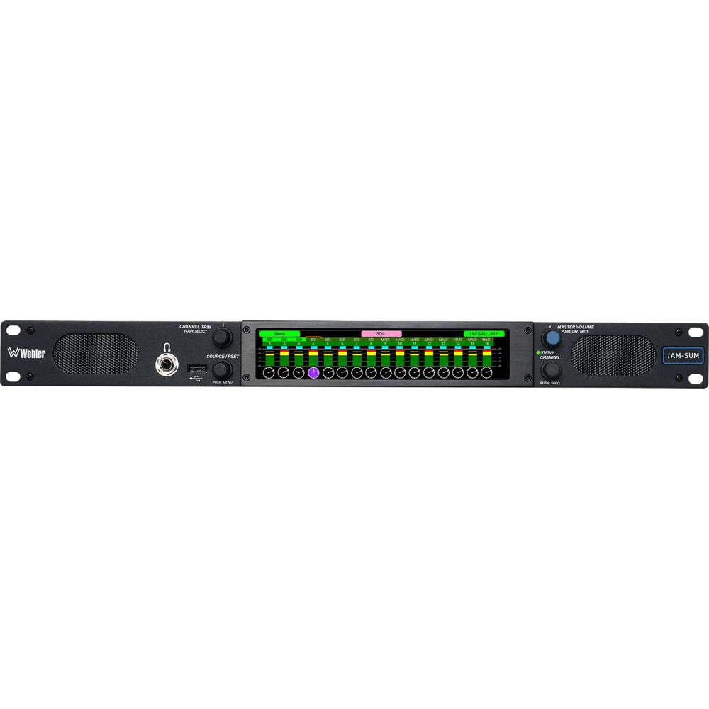 Monitor de Audio Wohler 3G-SDI y Analógico (16 Canales, 1 RU) - Entrada Doble 3G-/HD-/SD-SDI, Entrad
