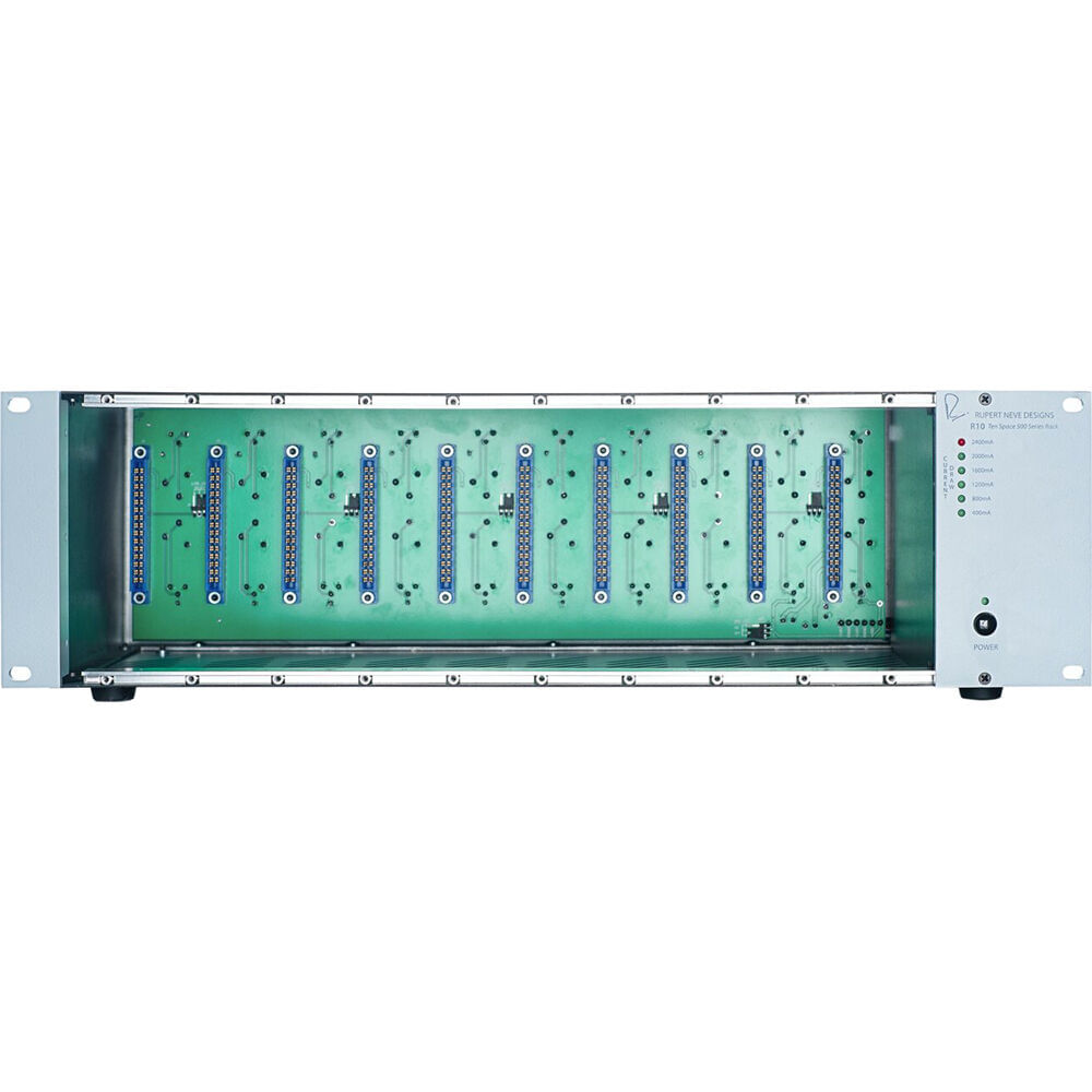 Rupert Neve Designs R10 Rack de 10 Espacios para Módulos de la Serie 500 con Medidor de Corriente LE