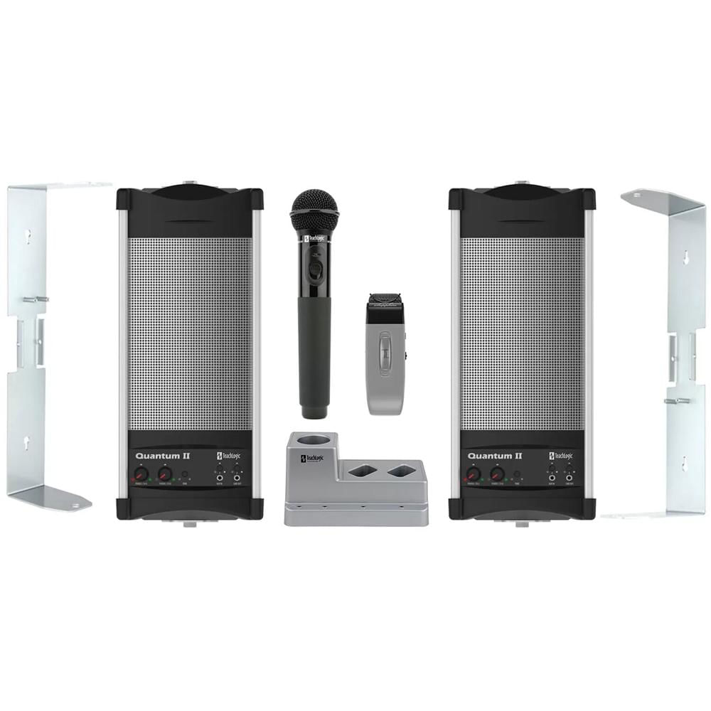 TeachLogic Dual Quantum II All-in-One Wireless Sound System with Hands-Free + Handheld Mics & Charge