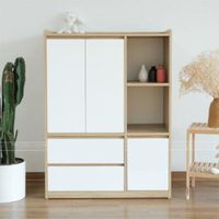 Cómoda Moderna Raquel Marrón Claro/Marrón R&R MUEBLES
