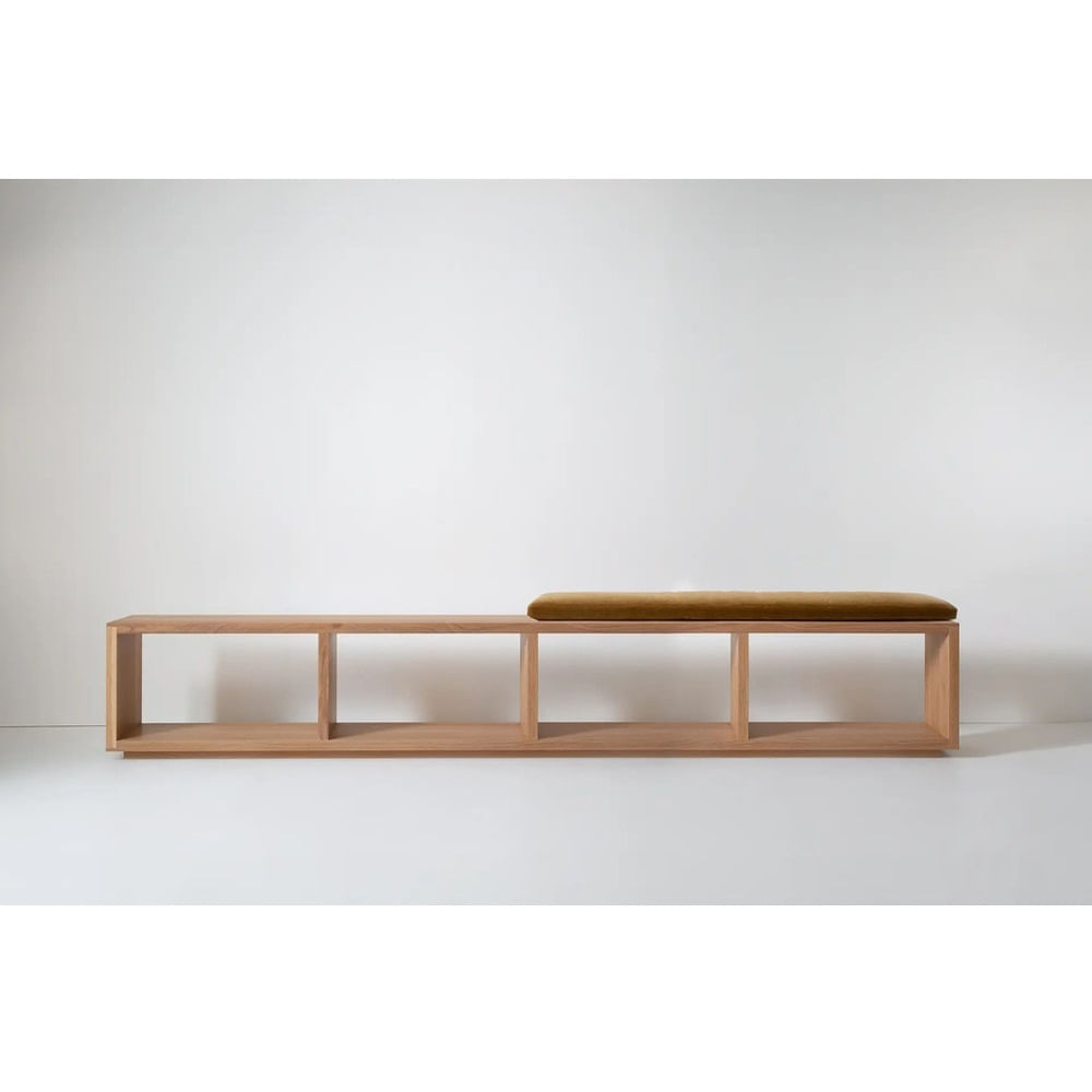 Banqueta Organizador Momoha 4 Espacios Marrón R&R MUEBLES