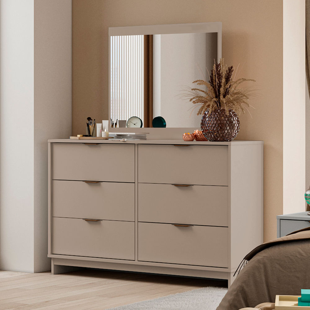 Cómoda Moderna con Espejo Maggie Capri R&R MUEBLES