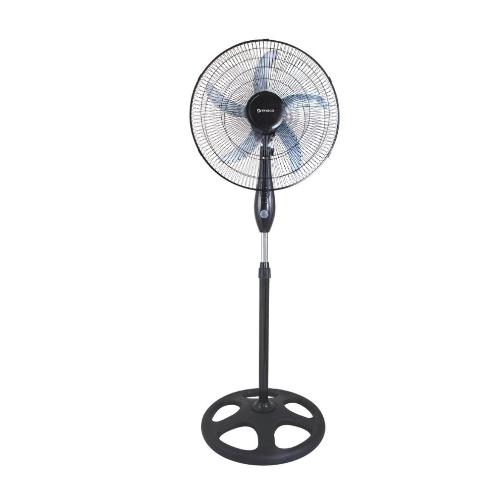 Ventilador de Pedestal Imaco FS58 18"" Negro con Aspas Naranjas