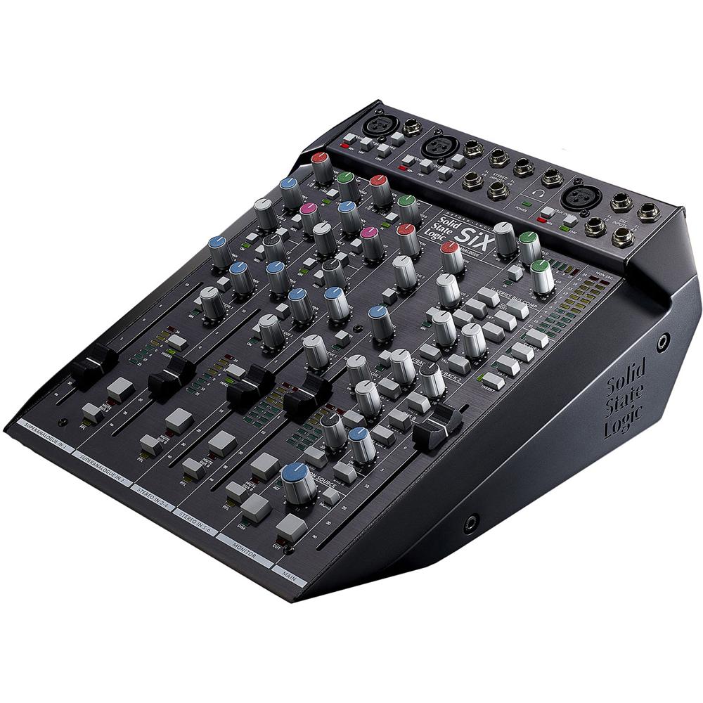Mezclador Mini Desktop Solid State Logic SiX 6 Canales SuperAnalogue para Estudio, Escenario en Vivo