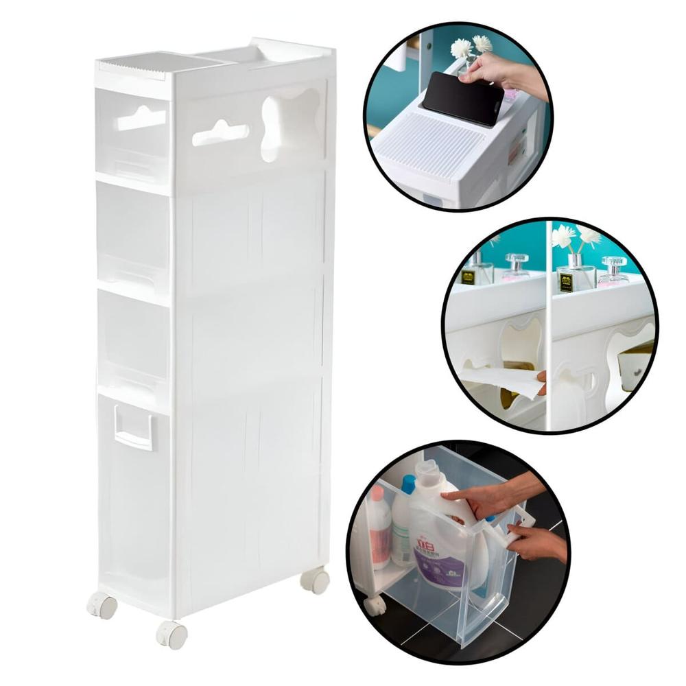 Estante De 4 Niveles Con Cajones Y Ruedas 5180003 Estante De 4 Niveles Con Cajones Y Ruedas 5180003