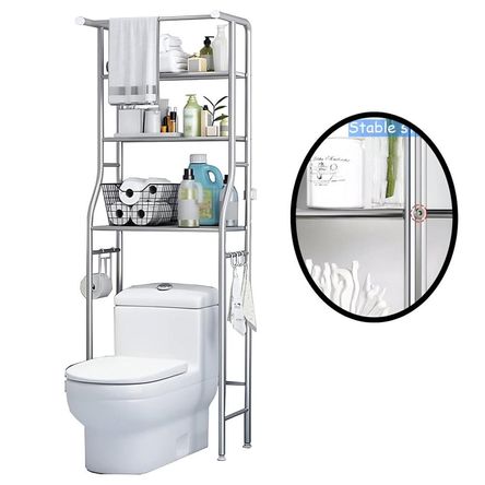 Estante Organizador Sobre Baño De Acero Inoxidable  4770003