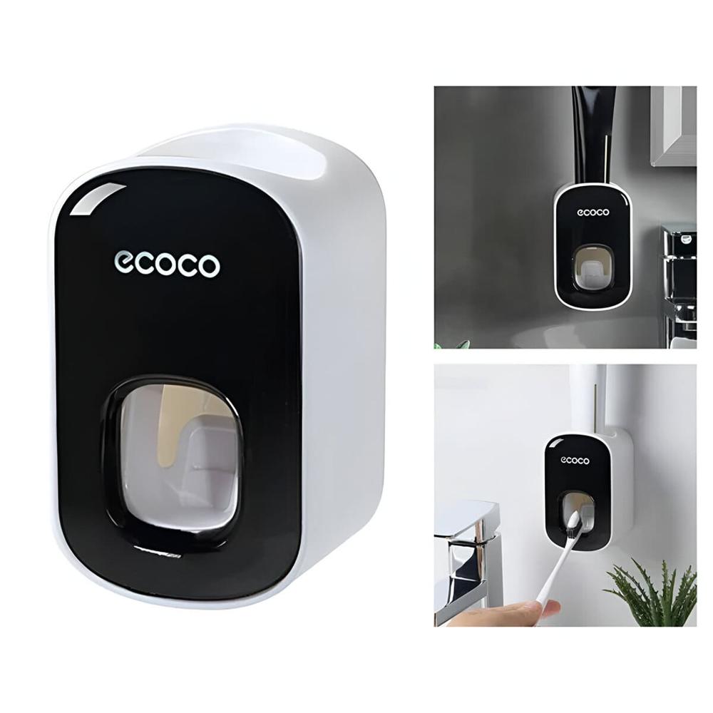 Dispensador A Presión De Pasta Dental Ecoco Negro  362NE03