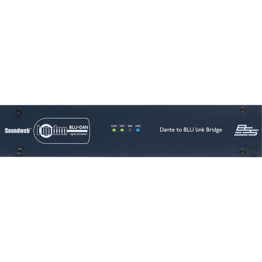 Procesador de Puente BSS Audio BLU-DAN Dante/AES67 a BLU Link - Soporte de 64x64 Canales de Audio, C