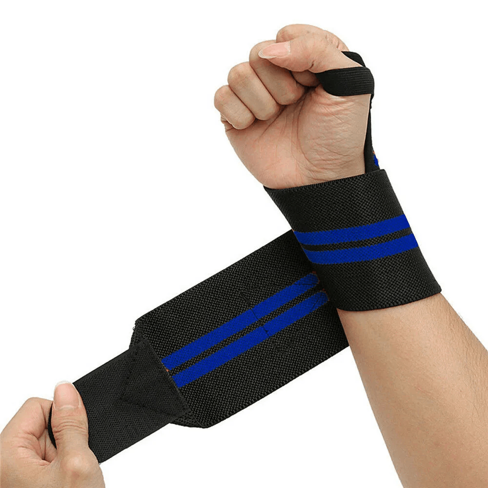 Vendas Muñequeras Deportivas Elásticas Wrist Wraps Para Musculación Azul Todo Fit