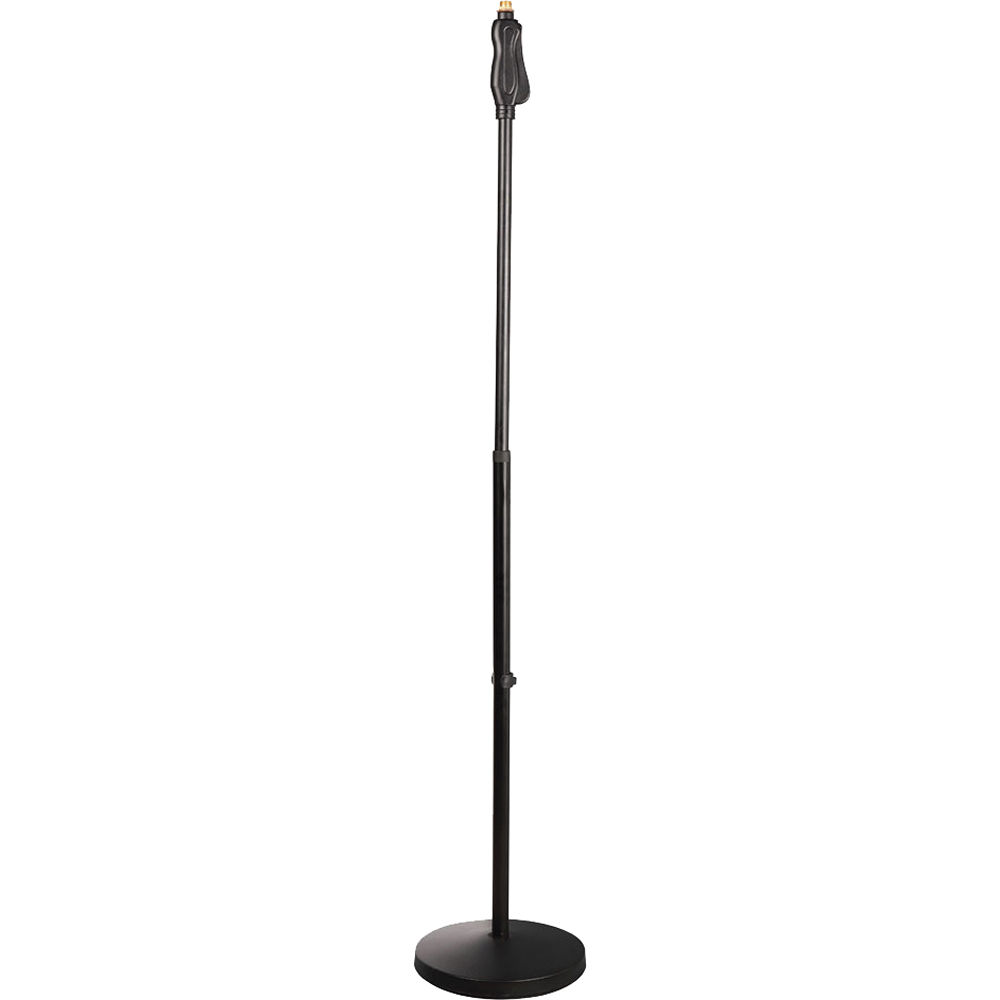 Soporte de Micrófono Universal Pyle Pro PMKS40 con Ajuste de Altura (Negro) - Incluye Base Redonda d