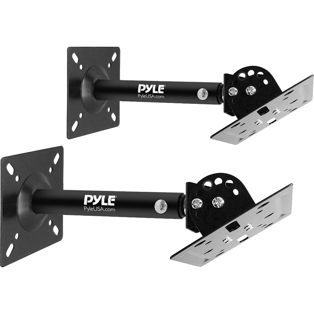 Soportes de Altavoces Pyle Pro Ajustables y Giratorios para Pared/ Raso (Par) - Construcción de