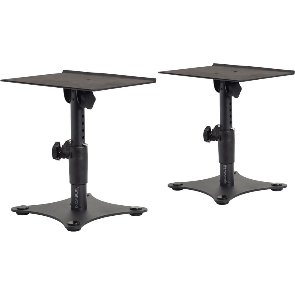 Soportes Ajustables para Monitores de Estudio Gator Framework (Par) - Dos Mini Soportes, Ajuste de A
