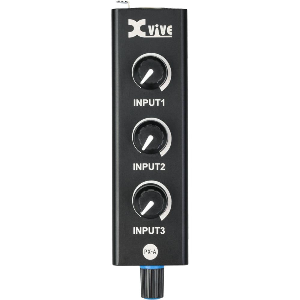 Xvive Audio PX-A Mezclador de Tres Canales/Amplificador de Auriculares para Sistema de Monitoreo Per