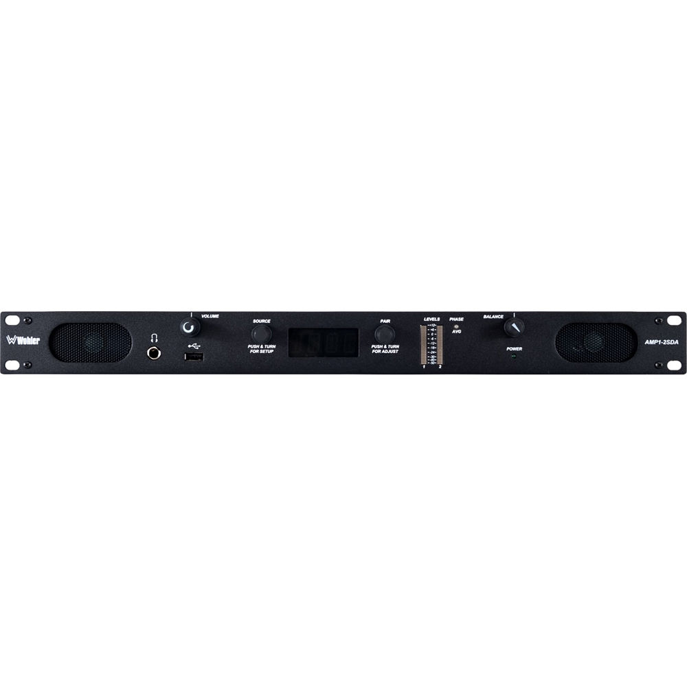 Wohler AMP1-2SDA 2-Channel Stereo Monitor with 3G/HD/SD-SDI, AES, and Analog Inputs (1 RU)