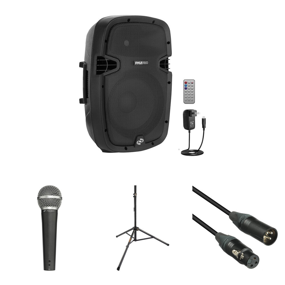 Sistema PA Completo Pyle Pro 10"" 2 Vías 700W con Micrófono, Soporte y Mezclador Integrado