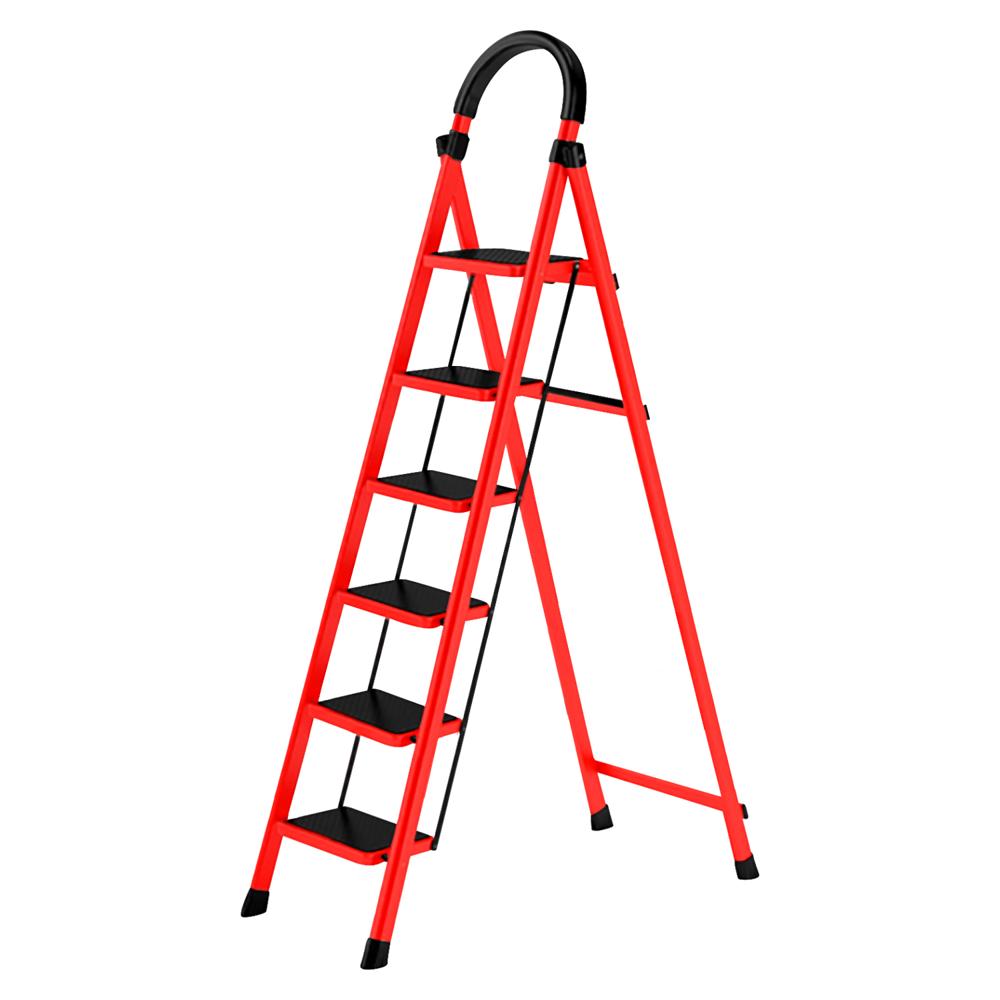 Escalera 6 Pasos Plegable de Hierro Ligera y Segura.