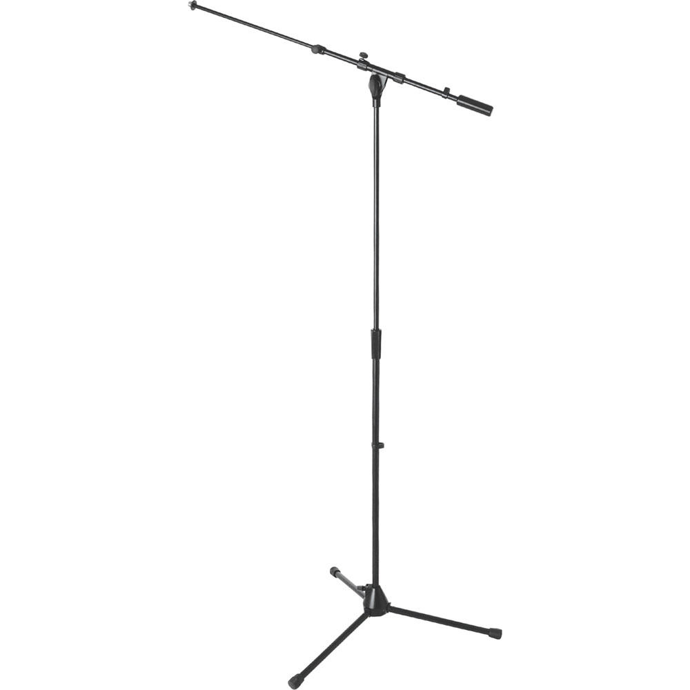 Soporte de Micrófono Telescópico On-Stage MS9701TB+ Resistente (Negro) - Altura de 36 a 64"", Longitu