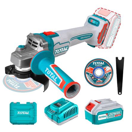 Amoladora Inalambrica 1200w + Bateria 4ah y Cargador Total TAGLI2211531