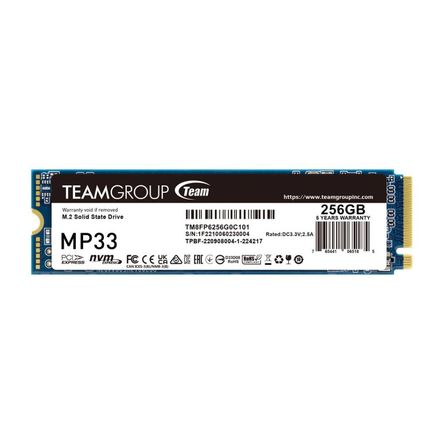 DISCO DURO SSD 256GB. TG MP33 M.2 NVME GEN3 4X TEAM GROUP