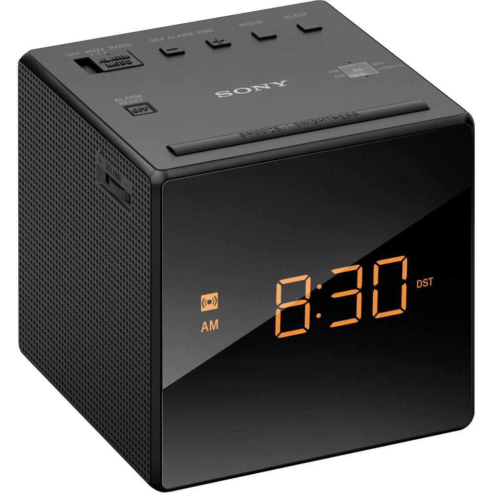 Reloj Despertador Sony (Negro) con Sintonizador de Radio FM/AM, Alarma Gradual, Snooze Extensible, A