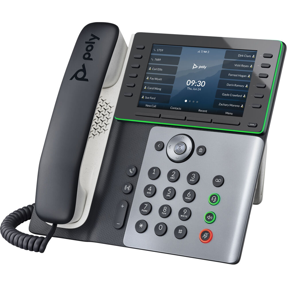 Poly Edge E500 IP Desk Phone with Power Adapter