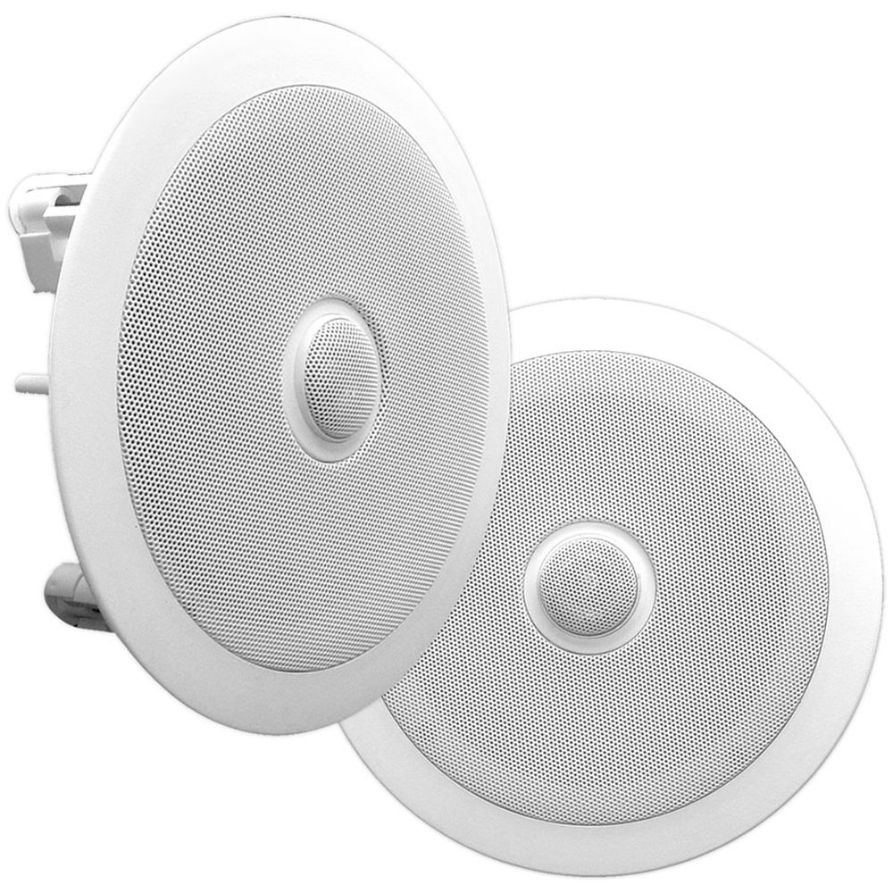Sistema de Altavoces Empotrados Pyle Pro PDIC80 de 8"" - Par de Altavoces de Dos Vías con Midbass, Bo